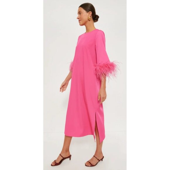 Tuckernuck Hot Pink Feather Jamie Dress Size L - Picture 16 of 16